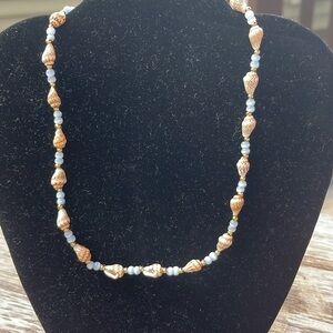 Seashell and beaded necklace